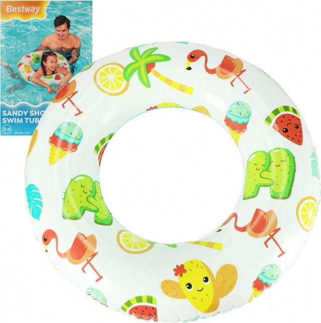 dmuchane koło do pływania BESTWAY z motywem flamingów 61 cm