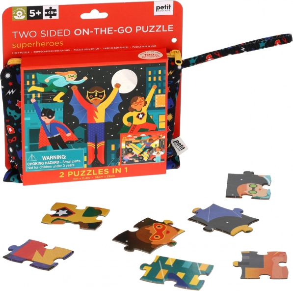 Dwustronne puzzle Superbohaterowie od Petit Collage