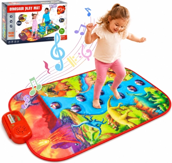 Woopie duża interaktywna mata muzyczna piano XL dinozaury