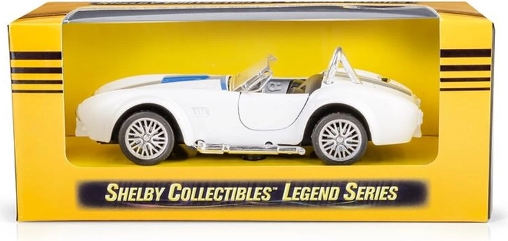 Shelby Cobra 1:32 białe metalowe autko z napędem pull-back