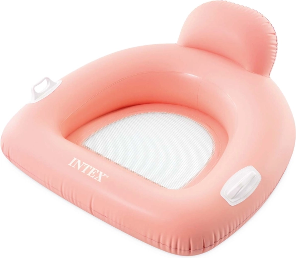 Intex Pillow Float Lounges – różowy dmuchany materac do wody z poduszką