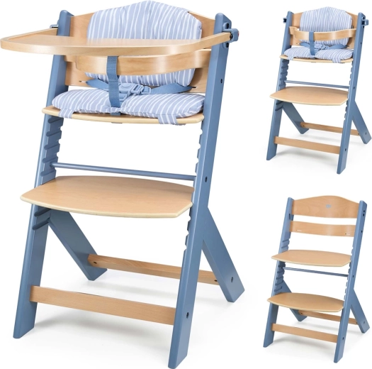 Krzesełko do karmienia Kinderkraft Enock Nordic Breeze z poduszką