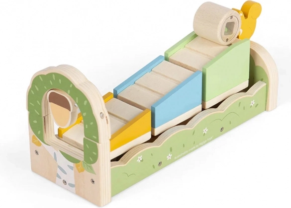 Drewniana rampka motoryczna z wiewiórką Bigjigs Toys