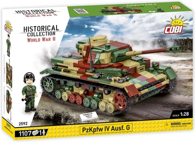 Zestaw II Wojna Światowa Panzerkampfwagen IV Ausf. G z 1107 elementów