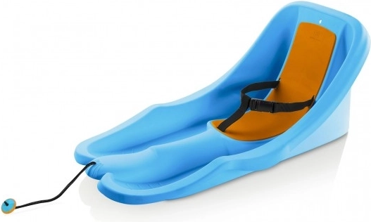 Sanki dla najmłodszych baby rider, plastikowe, miętowo-pomarańczowe