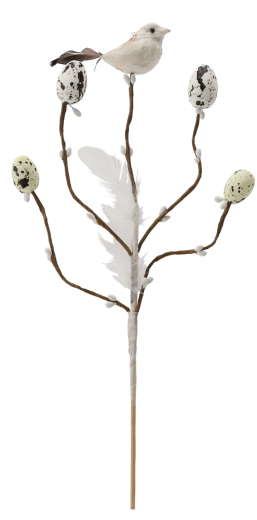 Realistyczne detale z ptaszkiem i jajeczkami