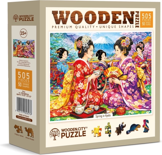 WOODEN CITY drewniane puzzle Wiosna w Kioto, 505 elementów