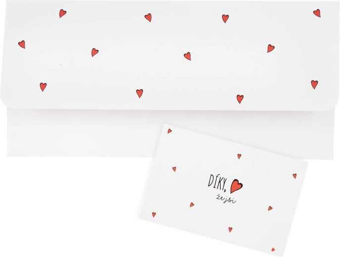 Papierowa koperta „Dzięki, że jesteś” 22 × 11 cm