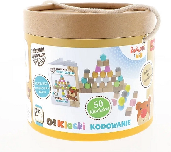 Drewniane klocki do kodowania Bobaski i Miś