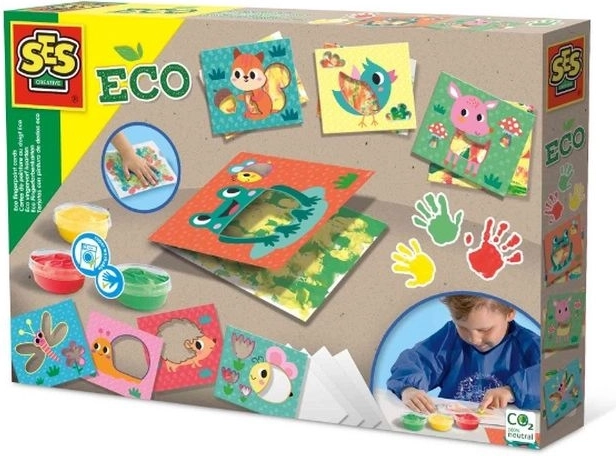 SES Creative eco malowanie palcami z szablonami zwierząt