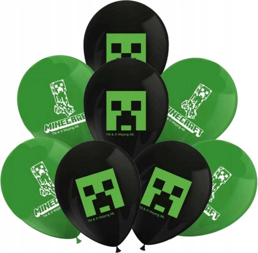 Procos balony do nadmuchiwania Minecraft 28 cm (8 szt.)