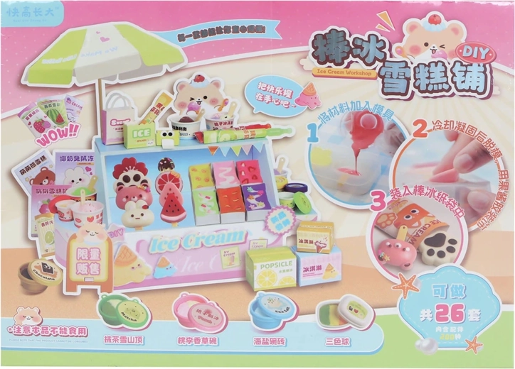Stoisko Kawaii Frosty Pops z lodami na patyku