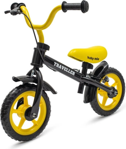 Dziecięcy rowerek biegowy z hamulcem BABY MIX Traveller czarny