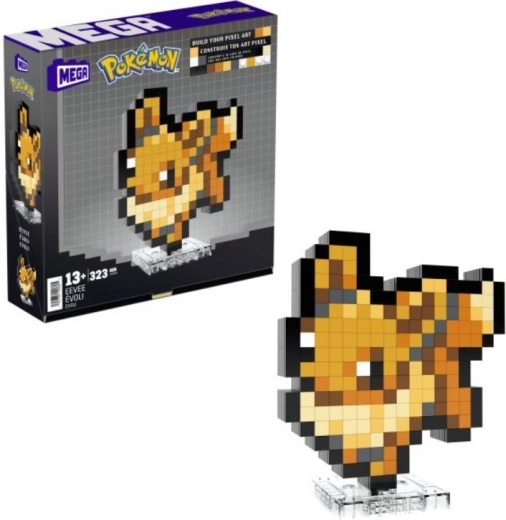 mega pokemon pixel eevee – zestaw konstrukcyjny dekoracyjnej figurki