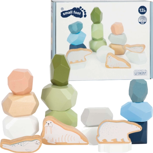 Drewniane kamienie do balansowania Small foot Arctic