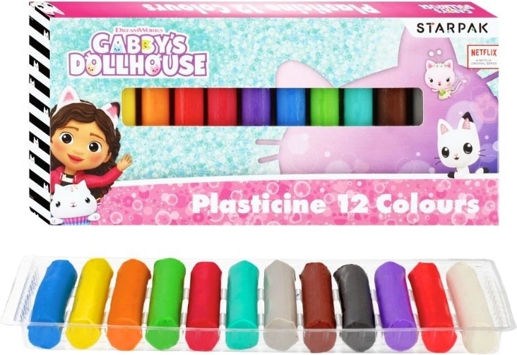 Plastelina 12 kolorów GABBY'S DOLLHOUSE STARPAK