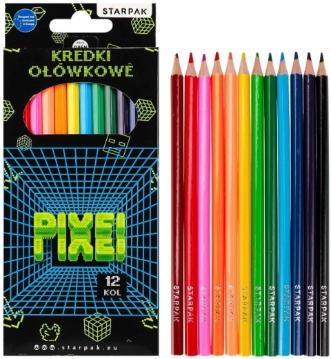 Kredki Game Pixel – 12 kolorów