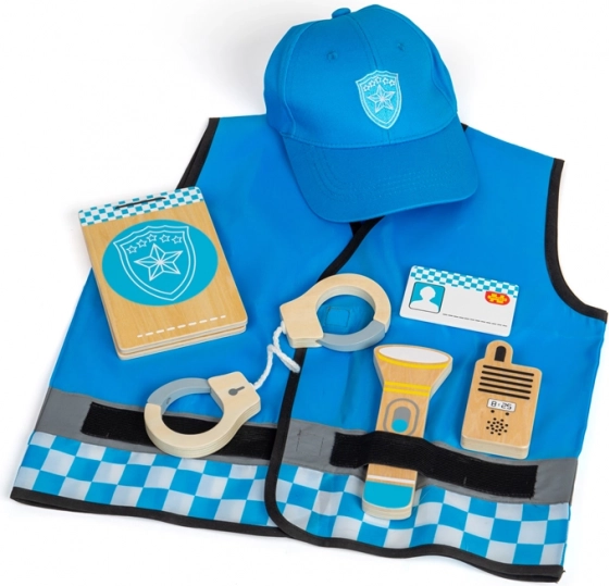 Dziecięcy kostium policjanta BIGJIGS TOYS