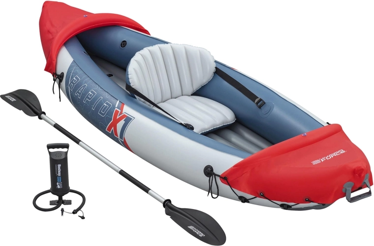 Wygoda dzięki nadmuchiwanemu siedzisku i sztywnemu dnu