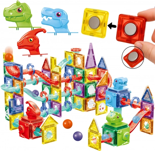 170 elementów do dużych konstrukcji 3D i toru kulkowego