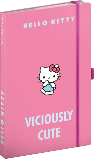 Notatnik w linie Hello Kitty, 13 × 21 cm