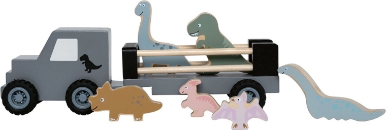 JaBaDaBaDo drewniana przyczepa z dinozaurami