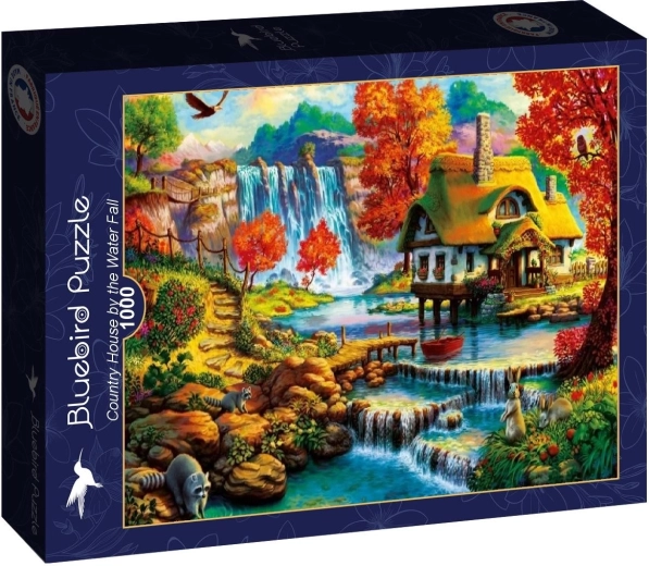 Puzzle Bluebird Wiejski dom przy wodospadzie 1000 elementów