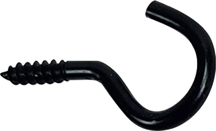 Ucho otwarte 18 × 50 mm, czarne (4 szt.)
