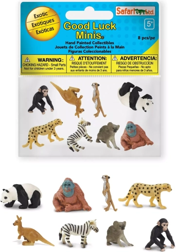 Safari Ltd. egzotyczne zwierzęta – Good Luck Minis fun pack (8 minifigurek)