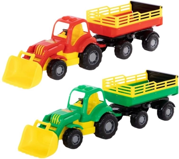 Traktor z przednim ładowaczem i przyczepą Mighty - 1 sztuka