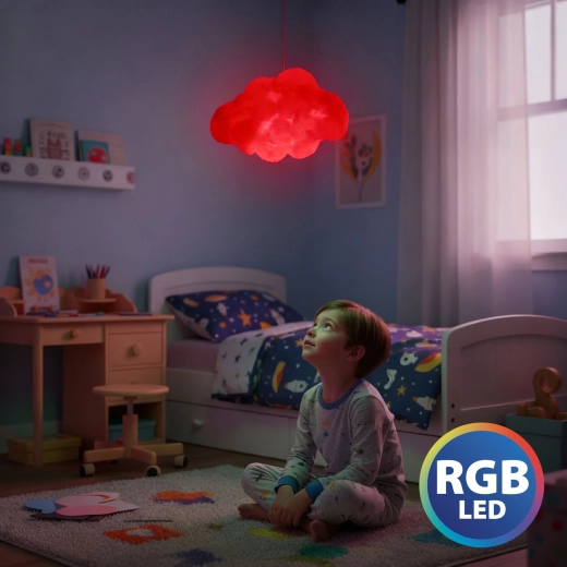 Magiczna lampa w kształcie chmury z 16 diodami RGB LED