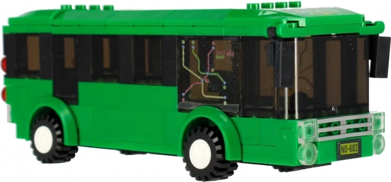 Realistyczny miejski autobus pełen detali