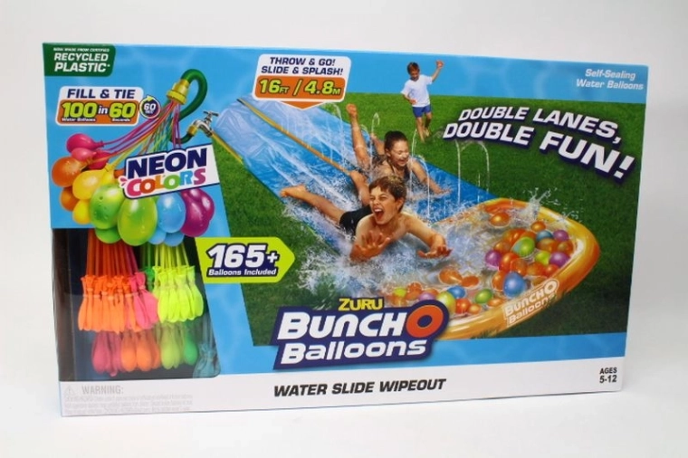 ZURU wodna ślizgawka 4,8 m z 2 torami i 165 balonami wodnymi