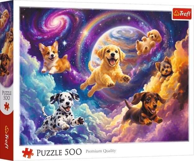 Puzzle Trefl Kosmiczne szczeniaczki, 500 elementów