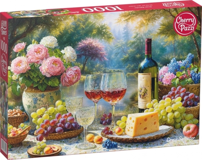 Puzzle Winne martwe natury z winogronami 1000 elementów