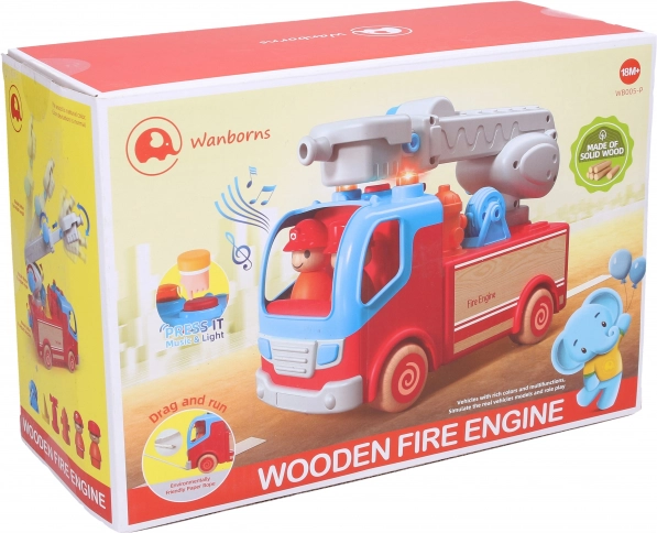 Auto strażackie z efektami 25 cm