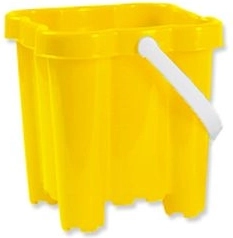 Androni wiaderko zamek z 4 wieżami 16 cm – żółty