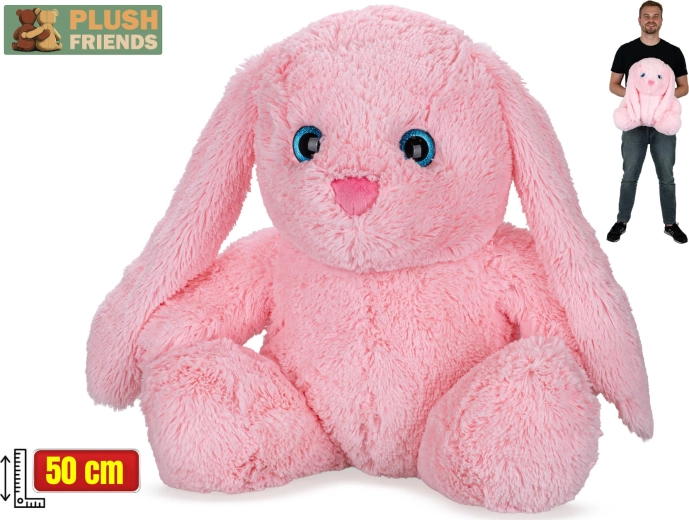 Plush Friends królik pluszowy różowy 50 cm