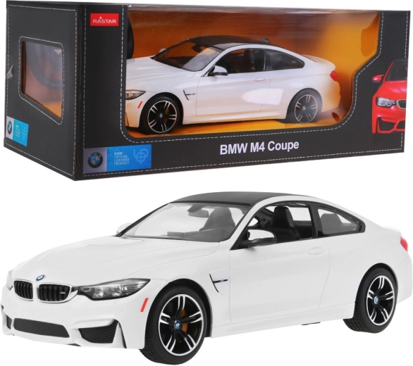 RC auto BMW M4 Coupe 1:14 Rastar z pilotem 2,4 GHz – Biały