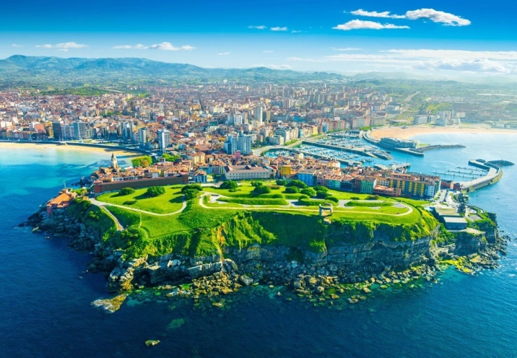 Puzzle Widok na Gijón w Hiszpanii 1000 elementów