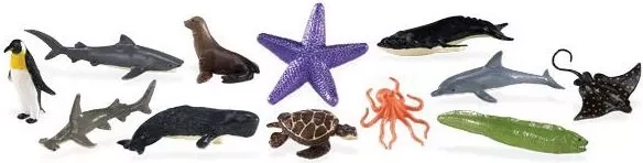 Życie morskie – mini figurki morskich zwierząt - 1 szt.