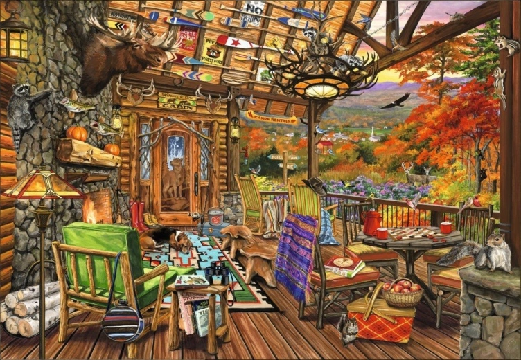Puzzle Weranda Adirondack 1000 elementów
