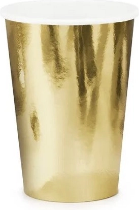 Złote jednorazowe kubeczki 220 ml