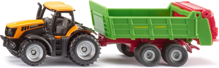 Siku traktor JCB z uniwersalnym rozrzutnikiem Strautmann