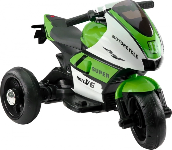 Zielony elektryczny motocykl dla dzieci