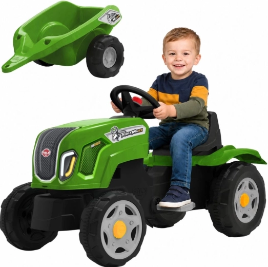 Traktor na pedały FALK Claas Terra Maxx z przyczepą i otwieraną maską