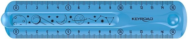 Linijka KEYROAD Flexi 15 cm niebieska