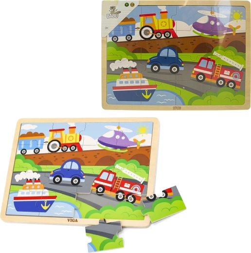BABU drewniane puzzle – transport