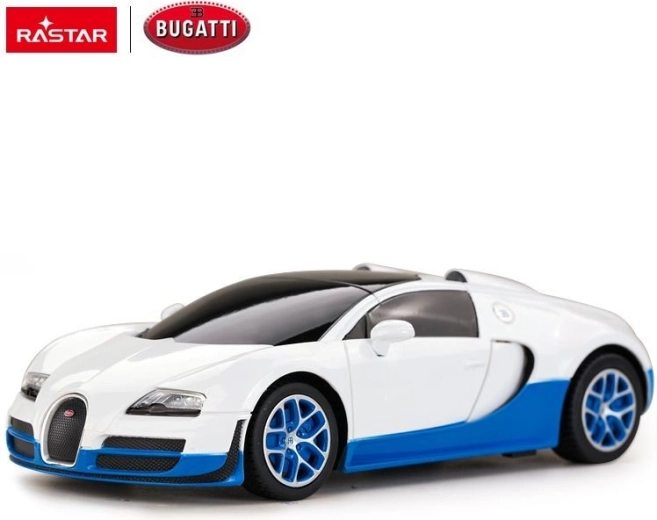 Bugatti Veyron Grand Sport – zdalnie sterowane auto Rastar 1:24 białe - 1 sztuka