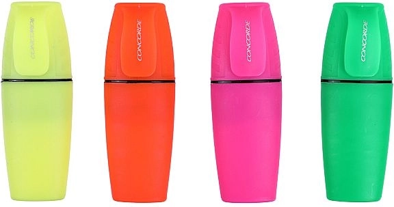 Zestaw mini zakreślaczy Concorde Neon, 4 szt.
